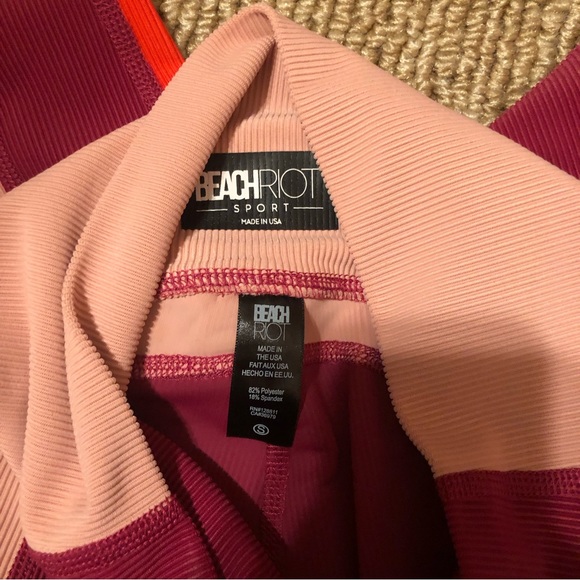 NEW Beach Riot Colorblock Legging Merlot - Picture 5 of 5
